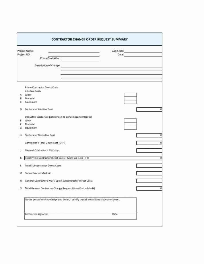 Change order Template Excel Lovely forms Templates Free Microsoft Excel form Template