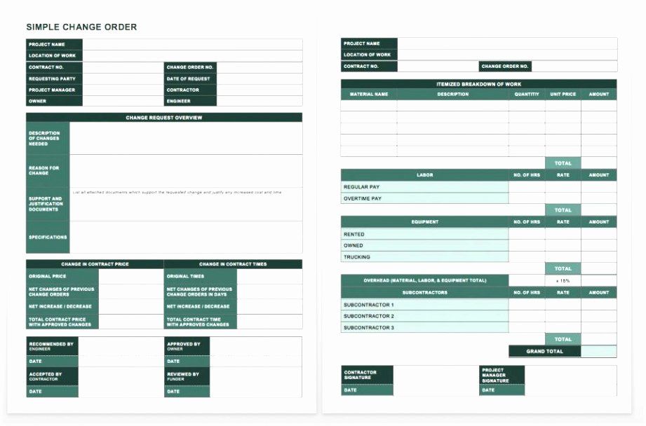 Change order Template Excel Luxury 5 Schedule Change Request form Template Eeatr