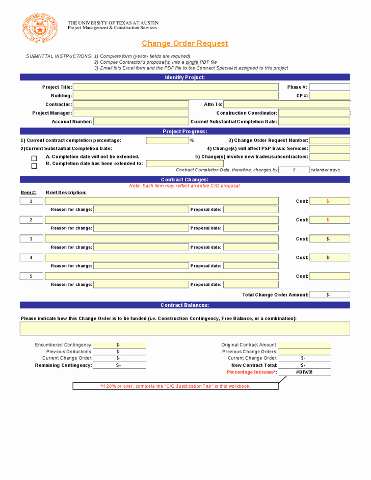 Change order Template Word Inspirational Change order Templates Find Word Templates