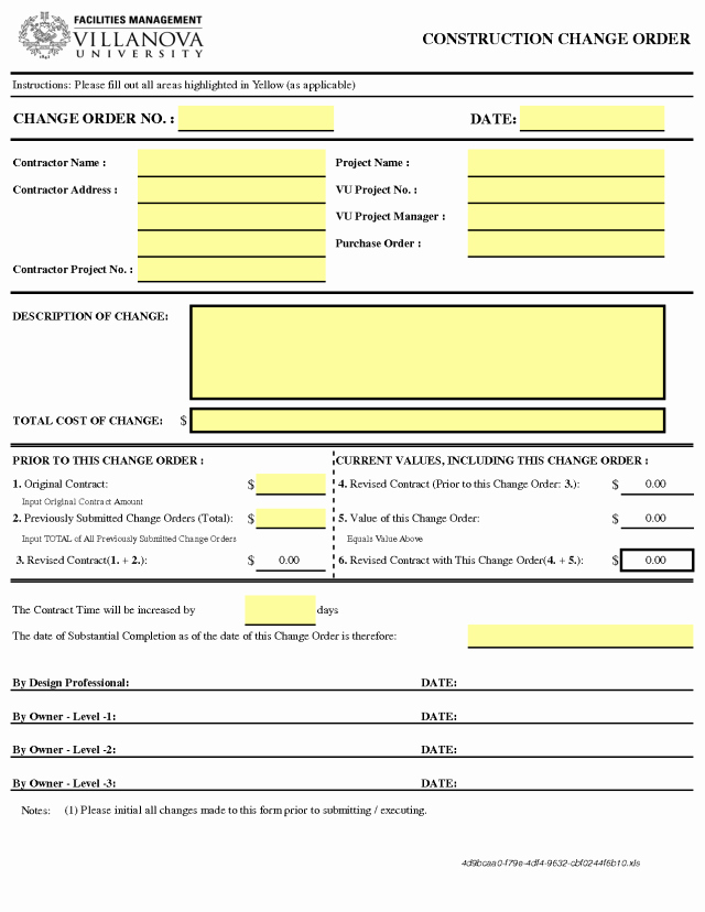 Change order Template Word Lovely Change order Templates Find Word Templates