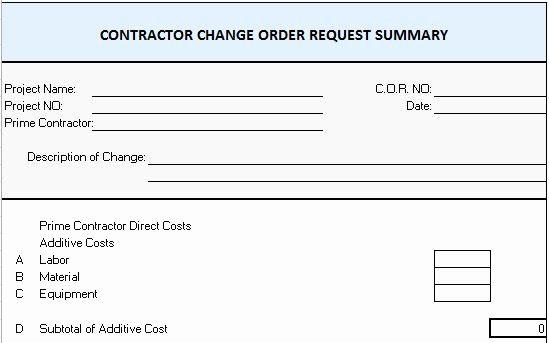 Change order Template Word Luxury Free Construction Project Management Templates In Excel