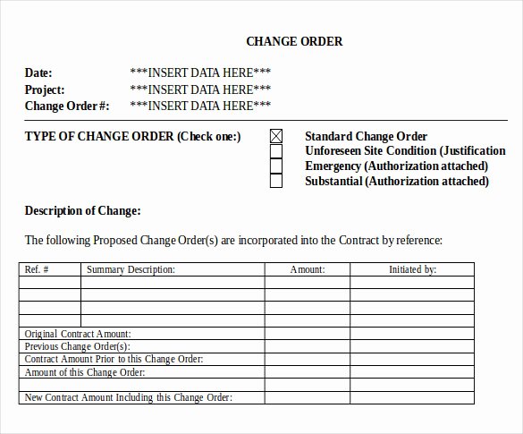 Change Request form Template Excel Elegant 16 Change order Templates Word Pages