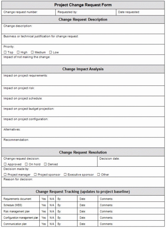 Change Request form Template Excel Lovely 6 Change Request forms – Word Templates