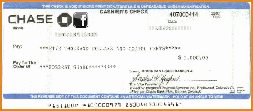 Chase Bank Check Template Fresh 12 Cashier Check Template