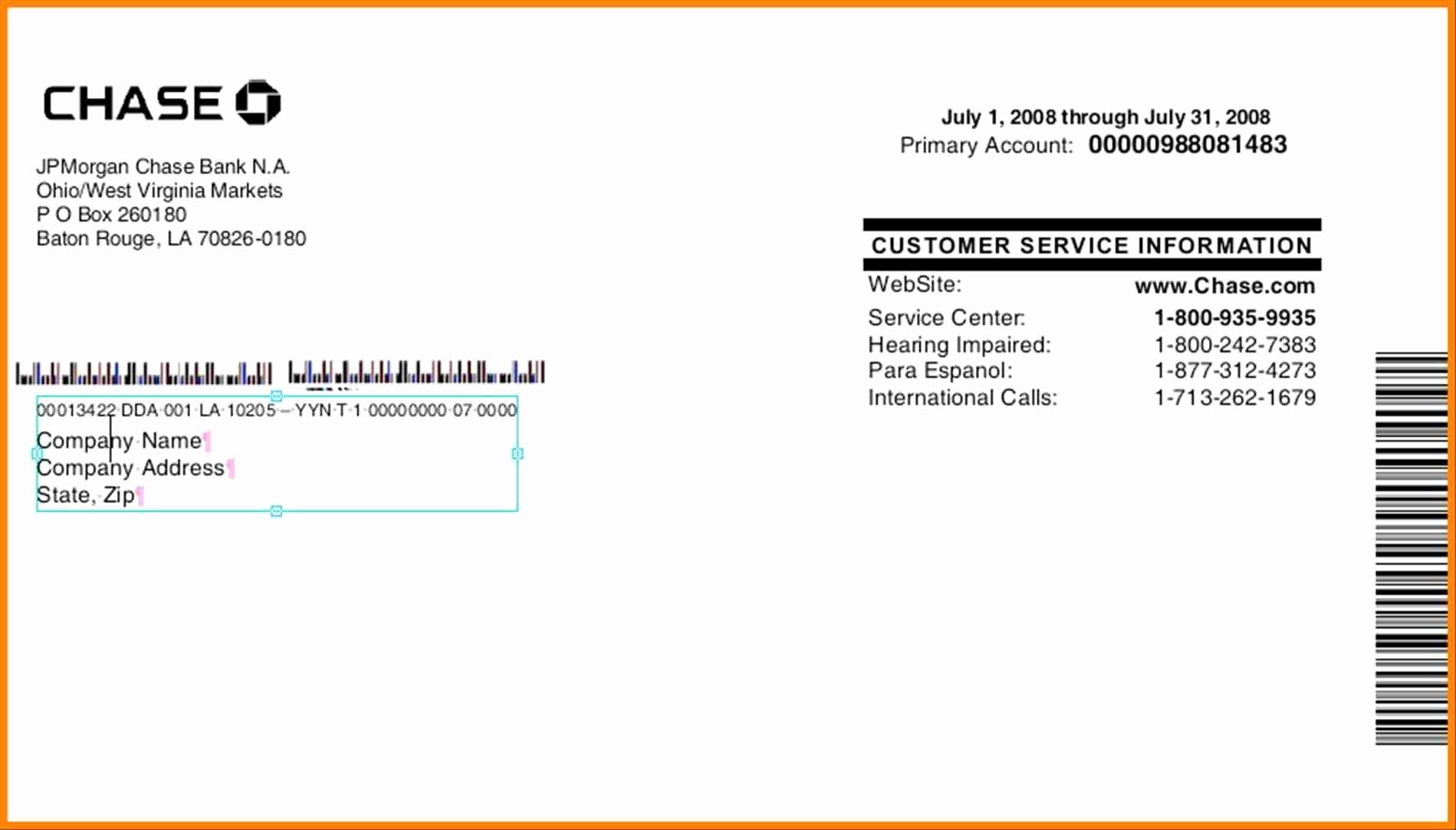 Chase Bank Check Template Unique Chase Bank Statements