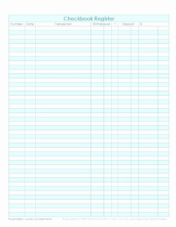 Chase Check Template Beautiful Free Printable Checkbook Balance Sheet Register Sheets 5