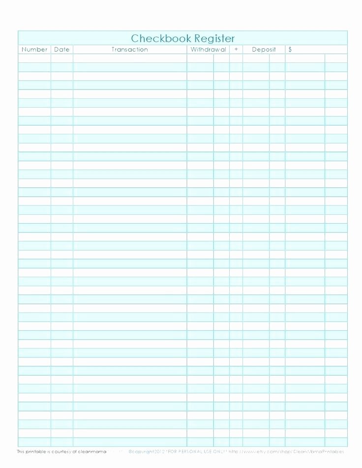 Chase Check Template Beautiful Free Printable Checkbook Balance Sheet Register Sheets 5