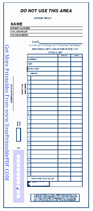 Chase Check Template Fresh 5 Free Deposit Slip Templates Small Business Resource