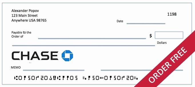 Chase Check Template Fresh Bank Of America order Checks Line