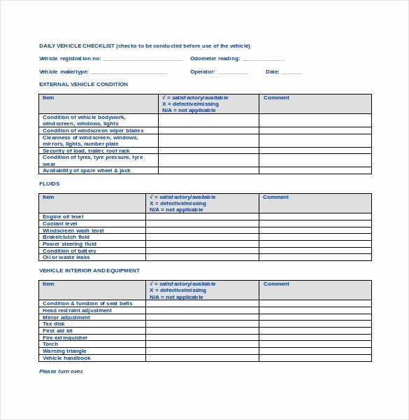 Check Off List Template New 34 Word Checklist Templates