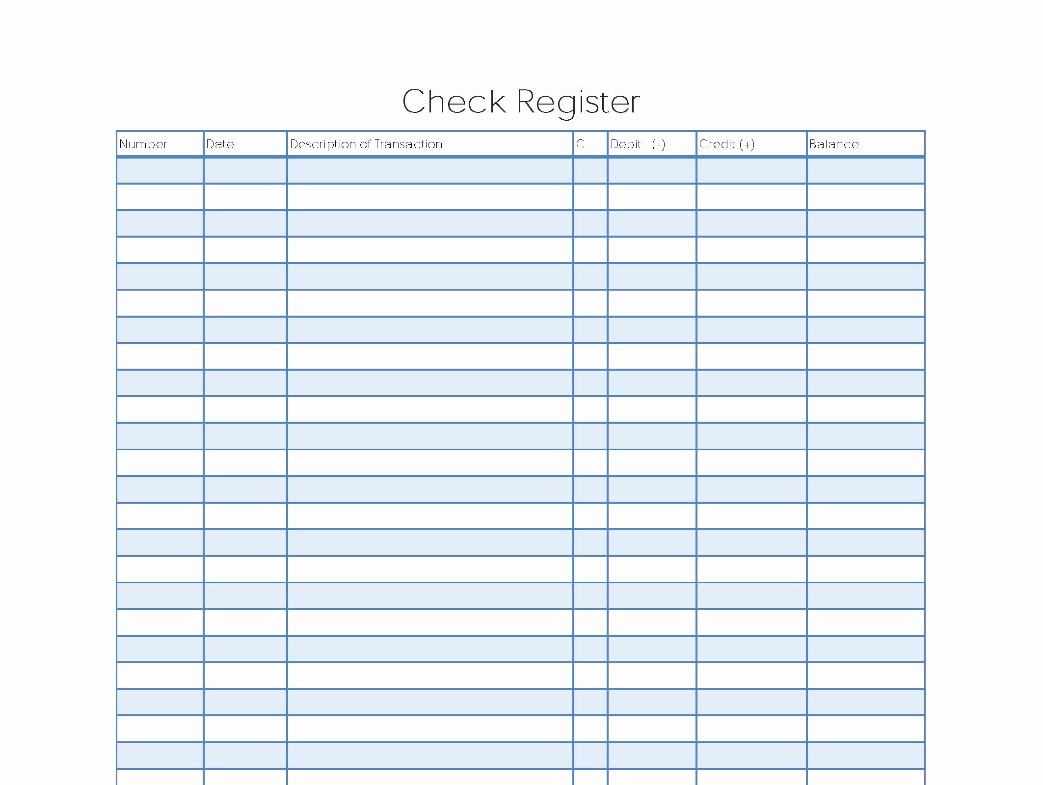 Check Printing Template Word Awesome Check Register Template