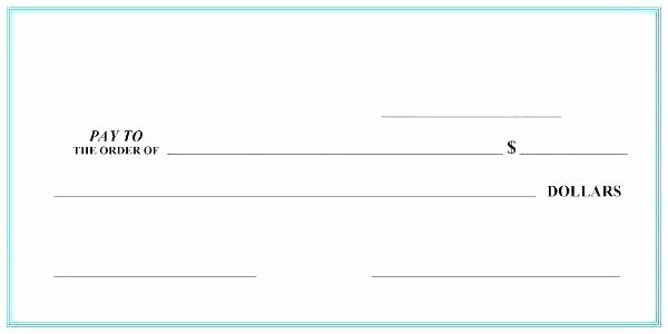 Check Printing Template Word New Blank Check Template for Excel