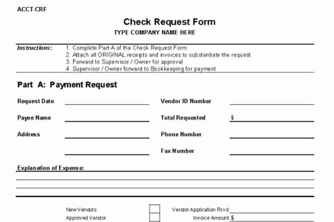 Check Request form Template Best Of Internal Control Procedures for Small Business Checklist
