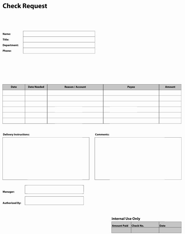Check Request form Template Inspirational Pdf Templates