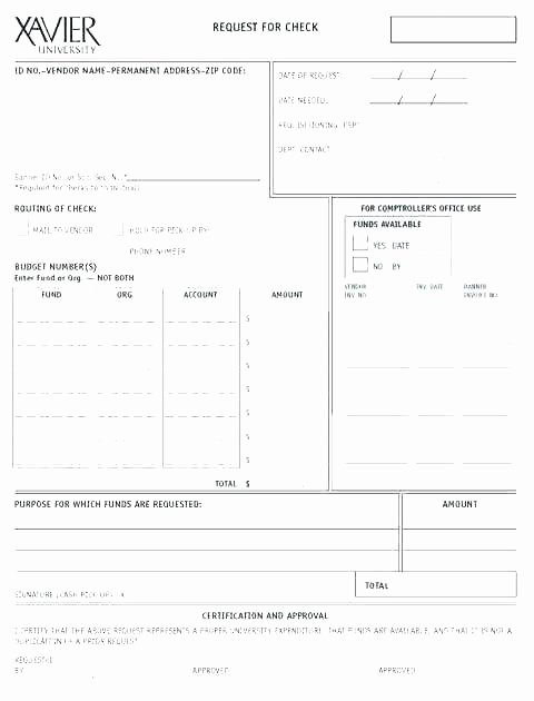 Check Request form Template Luxury Check Request form Template Excel – Kingest