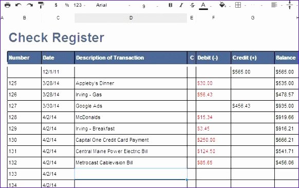 Checkbook Register Template for Mac Awesome 8 Checkbook Register Template Excel Exceltemplates