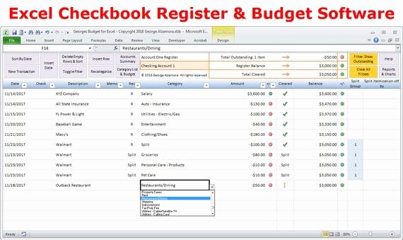 Checkbook Register Template for Mac Beautiful Excel Bud Spreadsheet Template and Checkbook Register