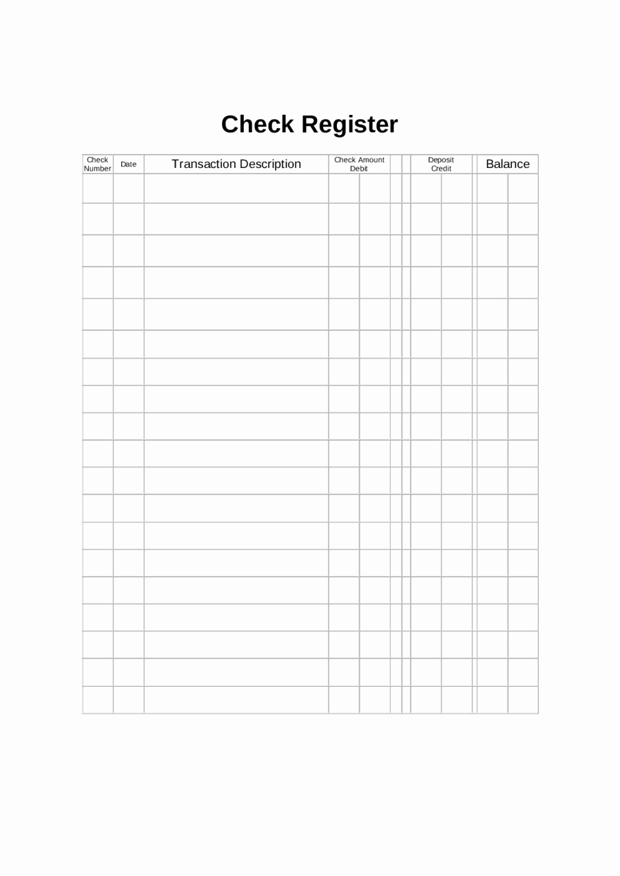 Checkbook Register Template for Mac Best Of Free Check Register Template Printable Excel Checkbook for