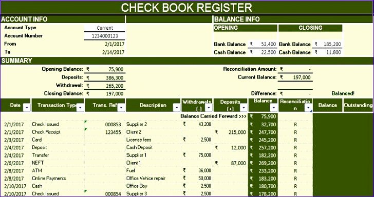 Checkbook Register Template for Mac Luxury 8 Checkbook Template Excel Exceltemplates Exceltemplates
