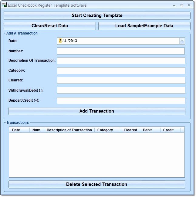 Checkbook Register Template for Mac New Excel Checkbook Register Template software Ware
