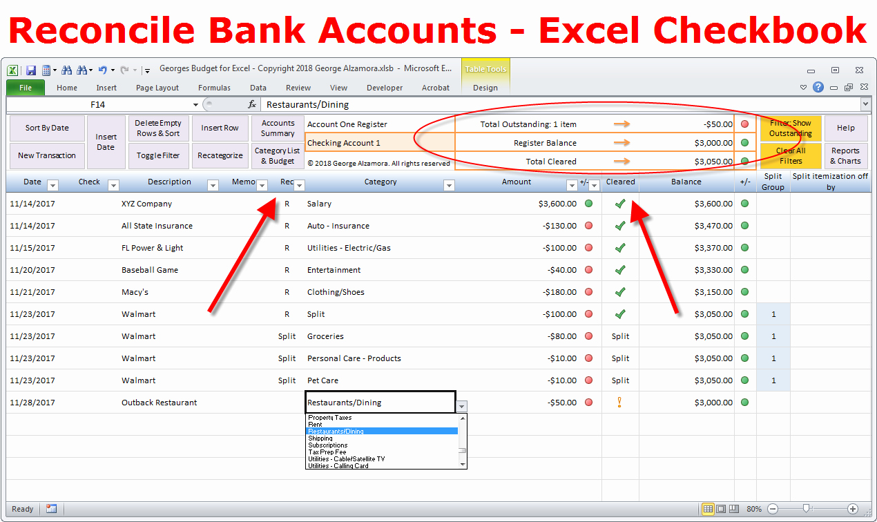 Checking Account Balance Sheet Template Elegant How to Reconcile Bank Account and Balance Checkbook