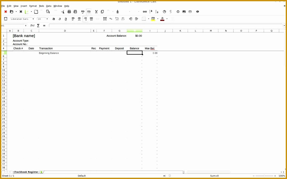 Checking Account Balance Sheet Template Inspirational 7 Checking Account Balance Sheet Template