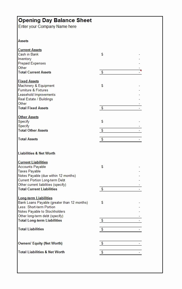 Checking Account Balance Sheet Template Lovely 38 Free Balance Sheet Templates &amp; Examples Template Lab