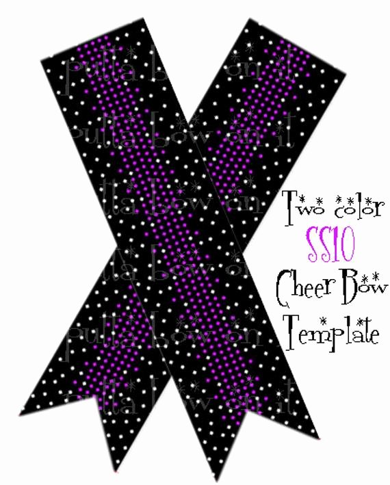 Cheer Bow Template Beautiful Two Color Rhinestone Cheer Bow Template
