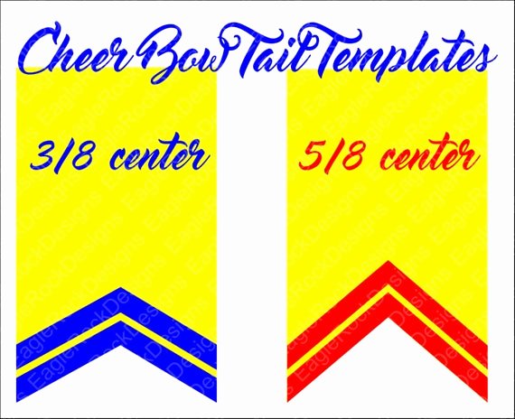 Cheer Bow Template Download Best Of Cheer Bow Tails Svg Dxf Eps Cut File for Cameo and