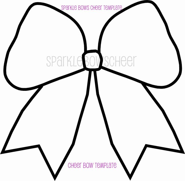 Cheer Bow Template Download Lovely Cheer Bow Outline Template Sketch Coloring Page