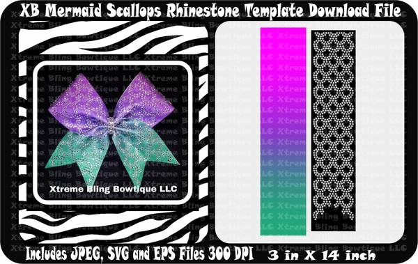 Cheer Bow Template Download Luxury Xb Mermaid Scallops Cheer Bow Template Download – Xtreme