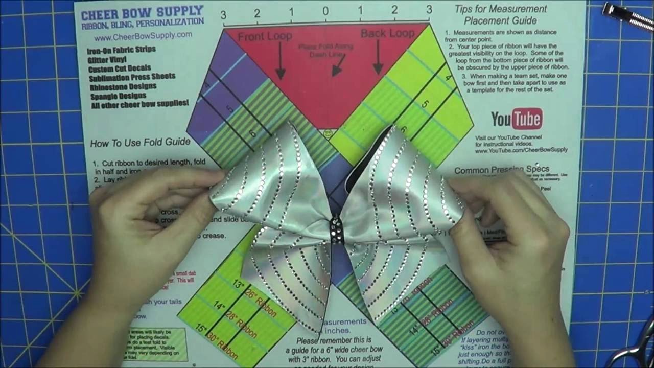 Cheer Bow Template Download Unique How to Make A Cheer Bow with Rhinestones