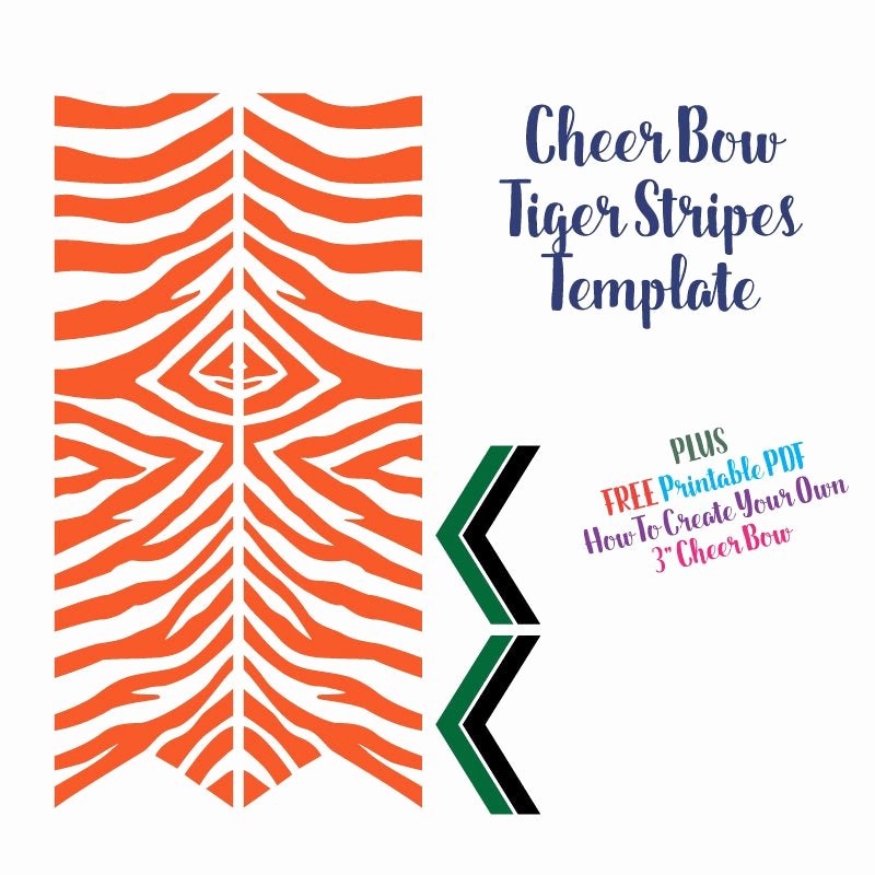 Cheer Bow Template Fresh Cheer Bow Template Tiger Stripes for Vinyl Heat Transfer