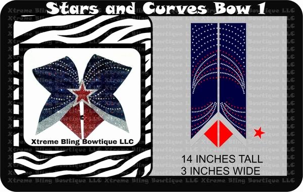 Cheer Bow Template Fresh Stars and Curves 1 Cheer Bow Template Download – Xtreme