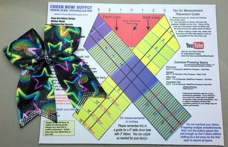 Cheer Bow Template Inspirational Cheer Bow Template Mat &amp; Measurement Ribbon Guide Cheer