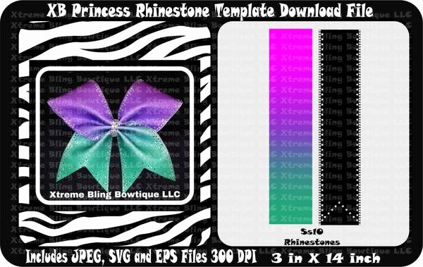 Cheer Bow Template Unique Xb Princess Cheer Bow Template Download – Xtreme Bling