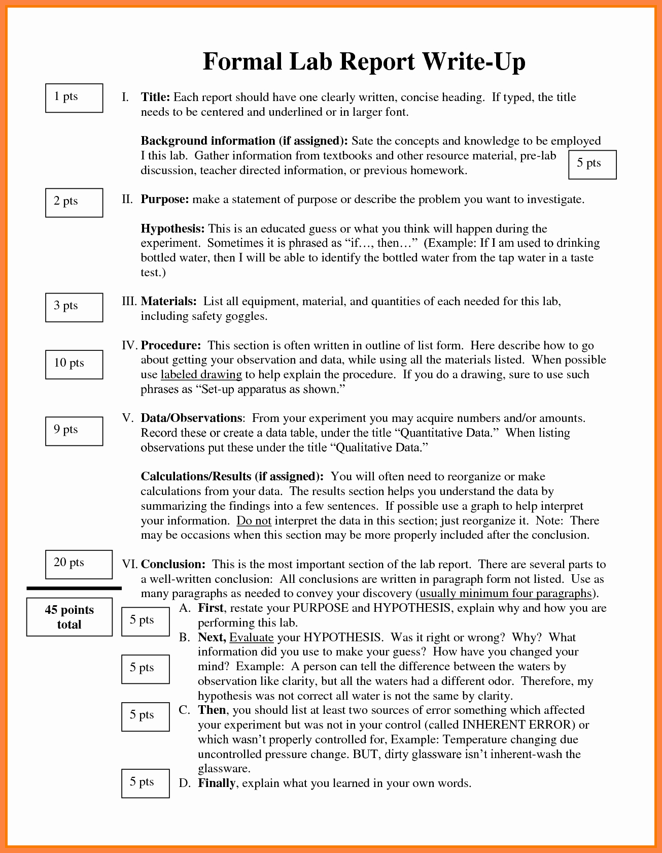 Chemistry Lab Report Template Best Of 8 formal Lab Report Example