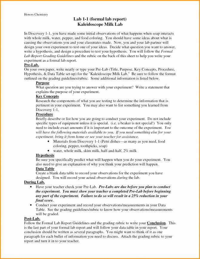 Chemistry Lab Report Template Fresh Lab Report Example Chemistry 17 organic Conclusion Sample