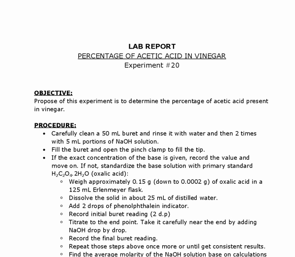 Chemistry Lab Report Template Inspirational Lab Report Chemistry College Homework Help and Line