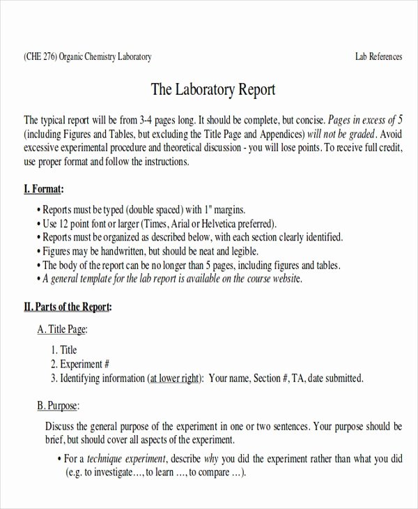 Chemistry Lab Report Template Luxury Tax Audit Report Cover Page