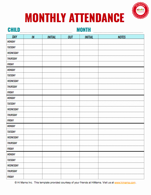 Child Care Application Template Elegant Daycare Sign In Sheet W Initials Template Monthly Per