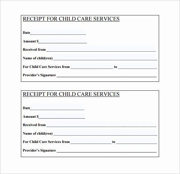 Child Care Application Template Unique 20 Daycare Receipt Templates Doc Pdf