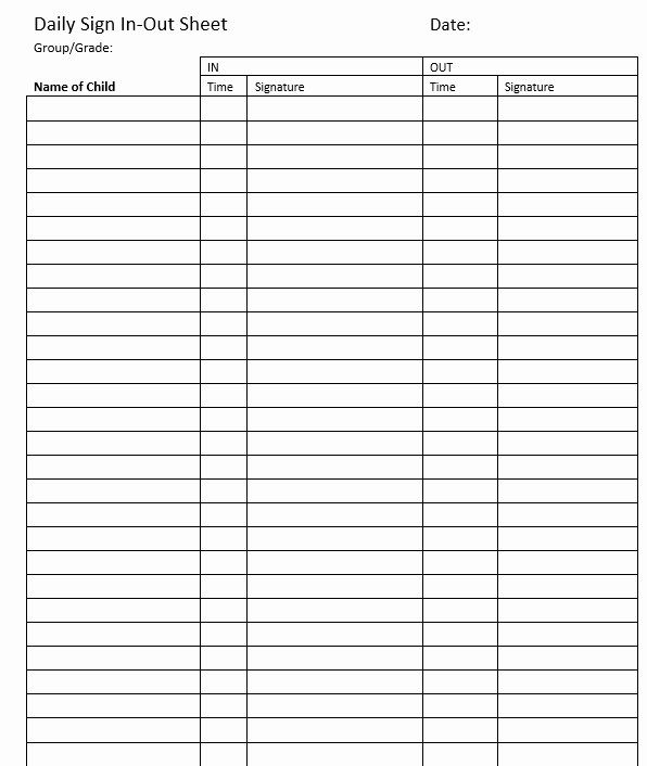 Child Care Sign In Sheets Beautiful 9 Free Sample Child Care Sign In Sheet Templates