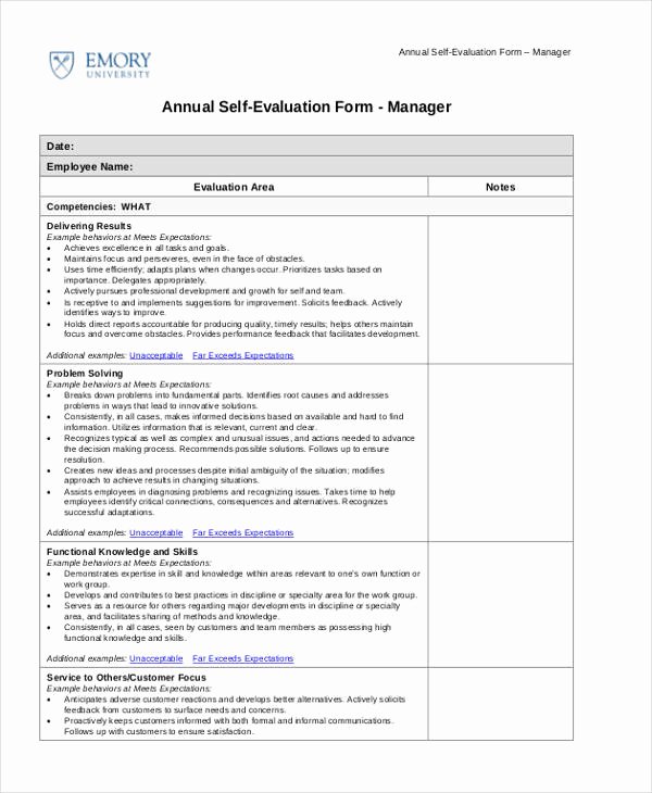 Child Care Staff Evaluation form New Printable Employee Evaluation form