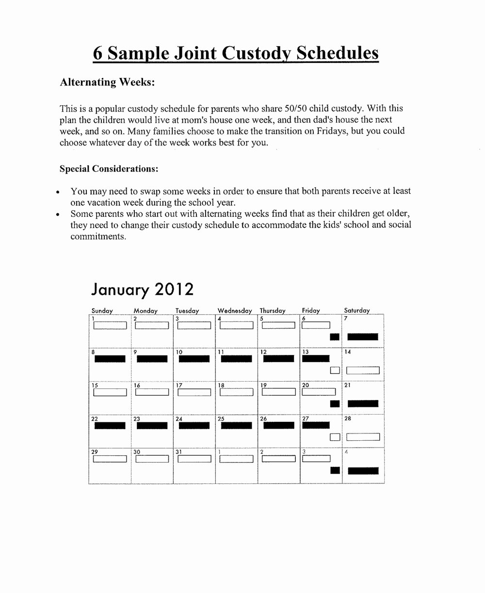 Child Custody Calendar Template Inspirational Dev 50 50 Custody Agreement Template Id Opendata