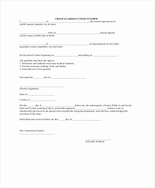 Child Custody Letter Template Unique Guardianship forms 9 Free Pdf Word