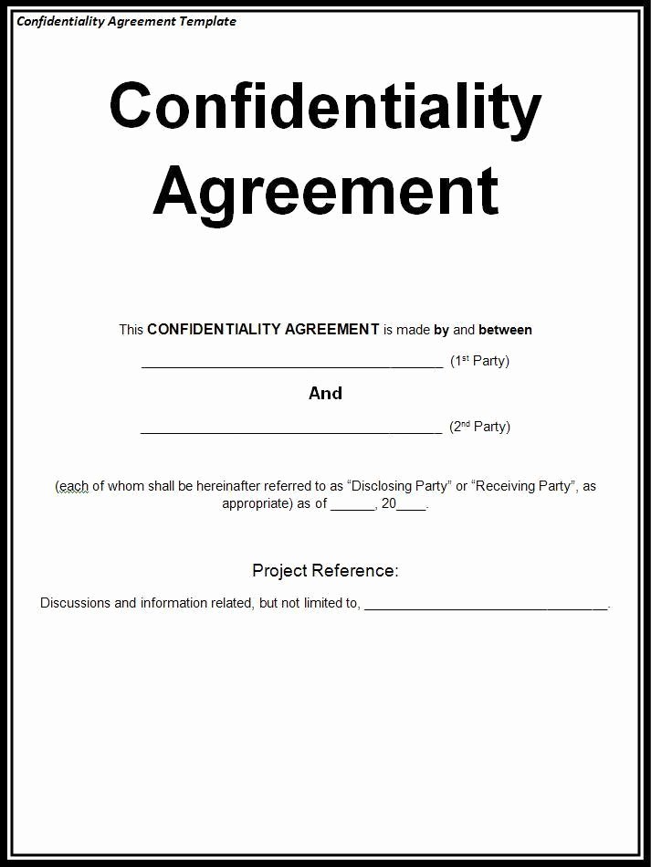 Child Relocation Agreement Template Fresh Confidentiality Agreement Template