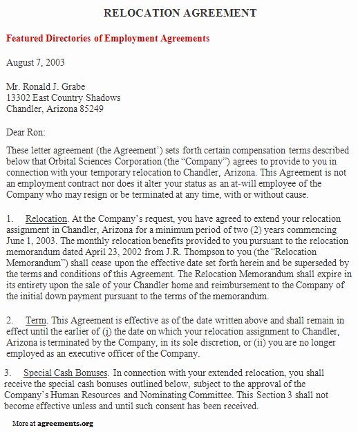 Child Relocation Agreement Template Unique Relocation Agreement Sample Relocation Agreement Template