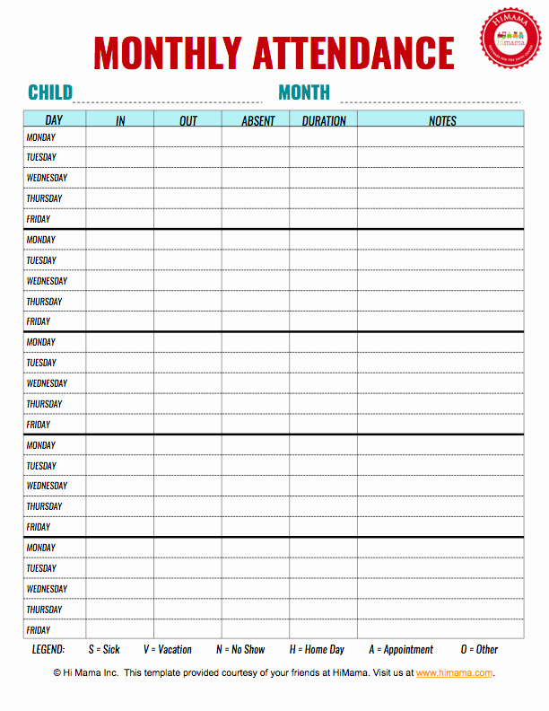 Childcare Sign In and Out Sheet Beautiful Himama Daycare Sign In Sheet Template Child Care
