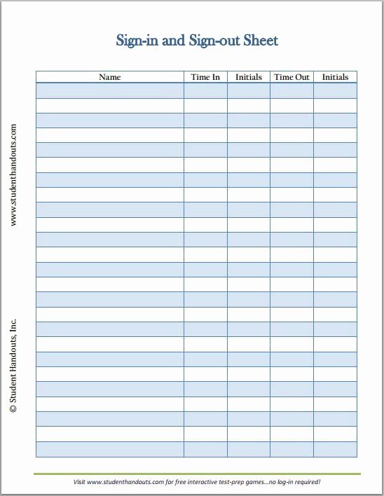 Childcare Sign In and Out Sheet New Template for Babysitter Parents Sign In Out Time Sheet